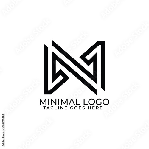 Creative N Letter Logo minimal Brand Letter logo