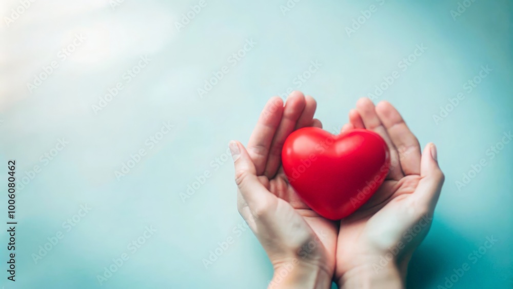 Protective Hands Holding a Red Heart
Protective Hands Holding a Red Heart