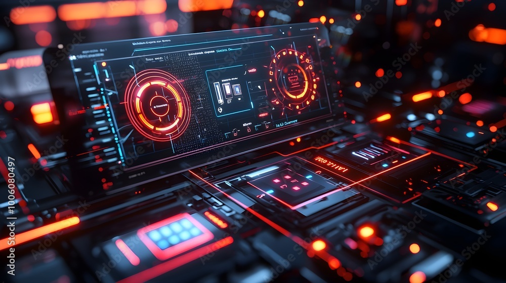 Fototapeta premium Futuristic Technology Interface