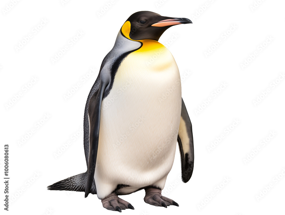 Fototapeta premium a penguin with a yellow and black head