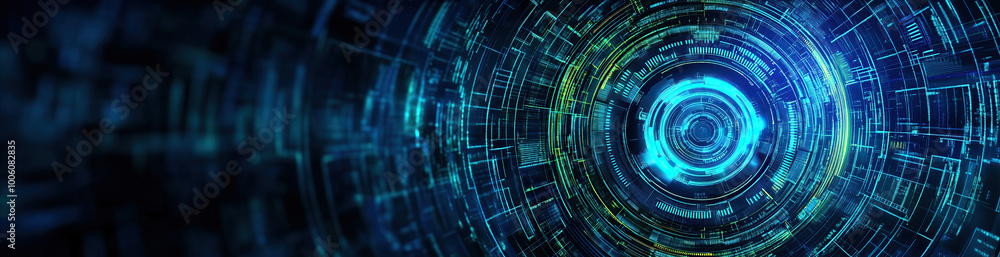 Delve into AI with a dynamic web banner featuring digital patterns and data visualization Delve into AI with a dynamic web banner featuring digital patterns and data visualization