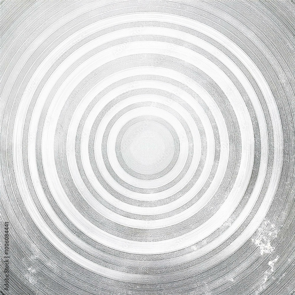 White abstract background with white circle rings in faded distressed vintage grunge texture design, old geometric pattern paper in modern art design White abstract background with white circle rings in faded distressed vintage grunge texture design, old geometric pattern paper in modern art design
