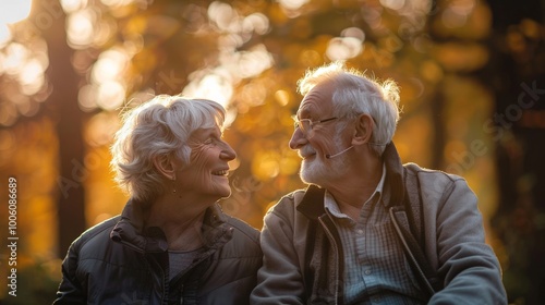 Senior couple attending a health workshop focused on senior wellness