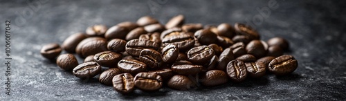 a banner showing coffee beans