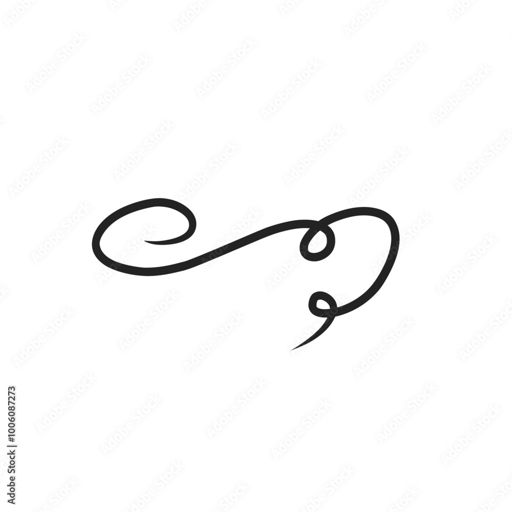 Calligraphic swoosh tail Calligraphic swoosh tail