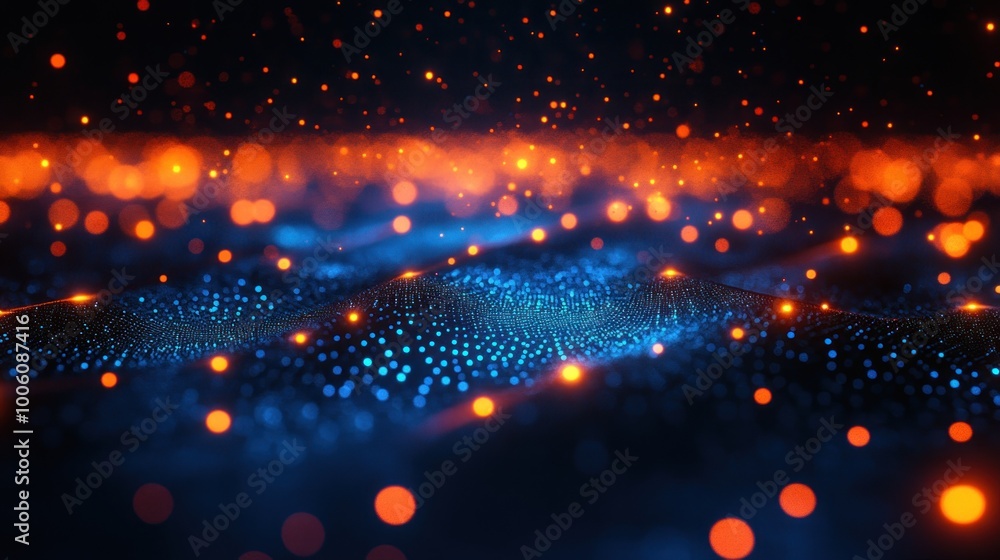 Fototapeta premium Abstract Blue and Orange Lights