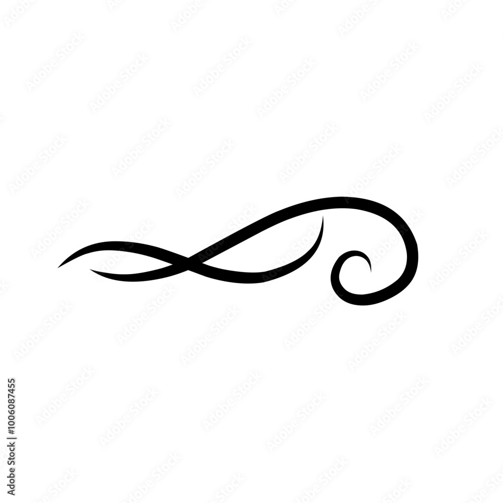 Calligraphic swoosh tail Calligraphic swoosh tail