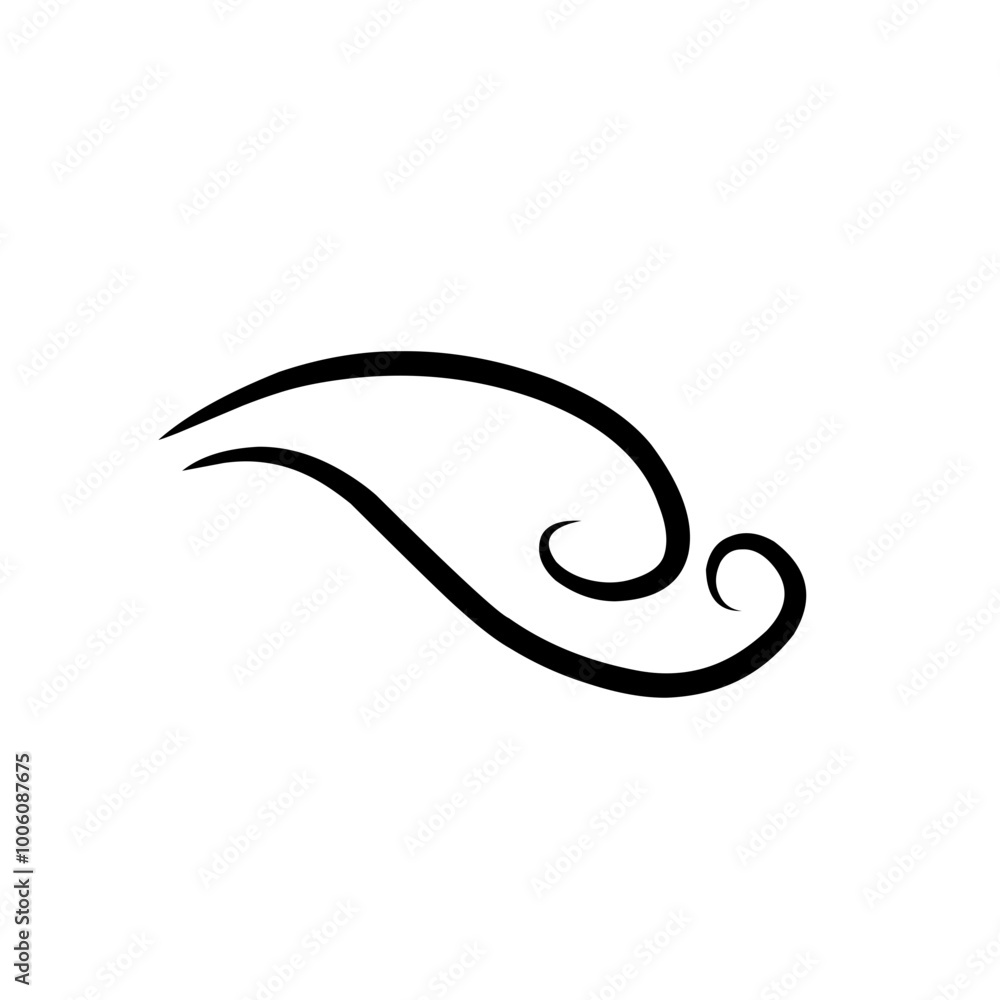 Calligraphic swoosh tail Calligraphic swoosh tail