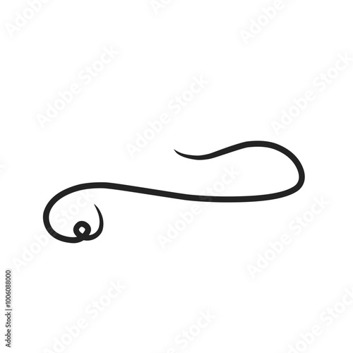 Calligraphic swoosh tail 