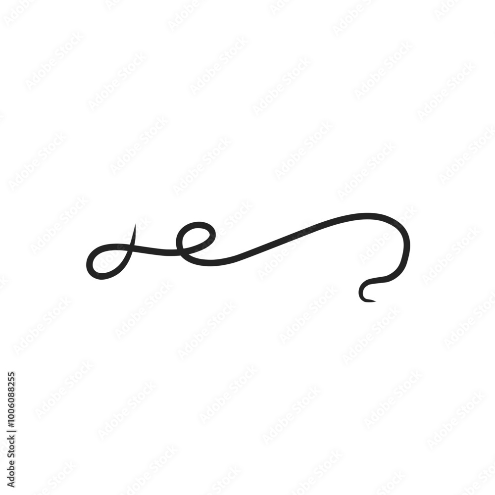 Calligraphic swoosh tail Calligraphic swoosh tail