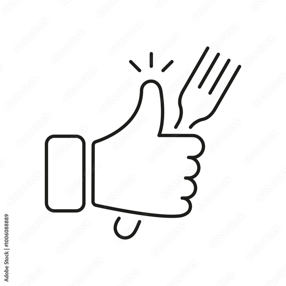 Thumbs Up With Fork Icon Representing Approval Of Healthy Food And Dining. Positive Feedback On Meals And Healthy Eating. Culinary And Wellness. Isolated Vector Illustration Thumbs Up With Fork Icon Representing Approval Of Healthy Food And Dining. Positive Feedback On Meals And Healthy Eating. Culinary And Wellness. Isolated Vector Illustration