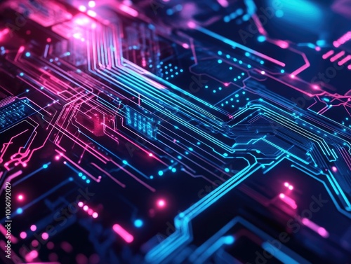 Wallpaper Mural Computer Circuit Board Close Up Torontodigital.ca