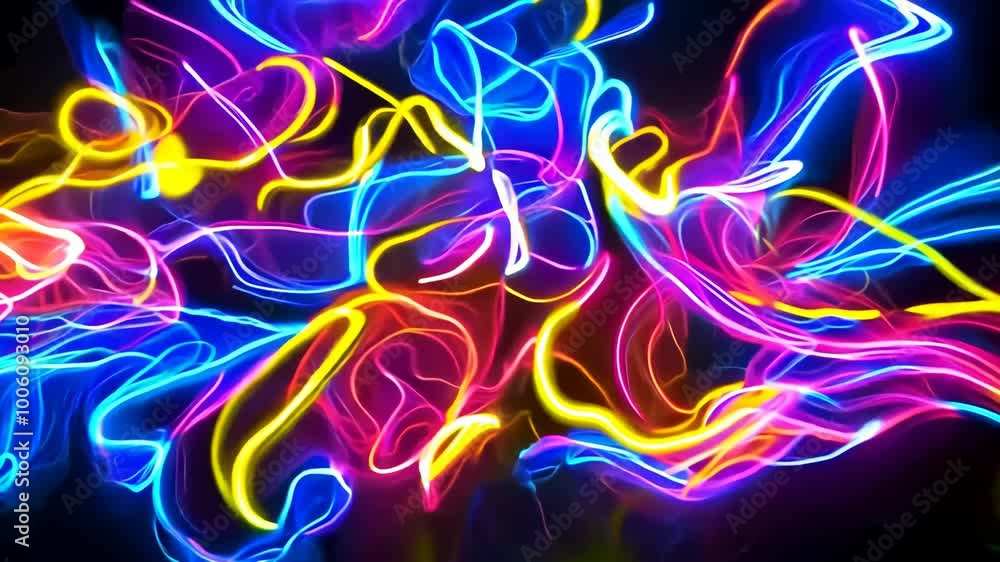 Vibrant Neon Light Trails Vibrant Neon Light Trails