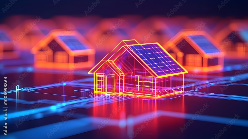 Smart Home Solar Energy Concept Smart Home Solar Energy Concept