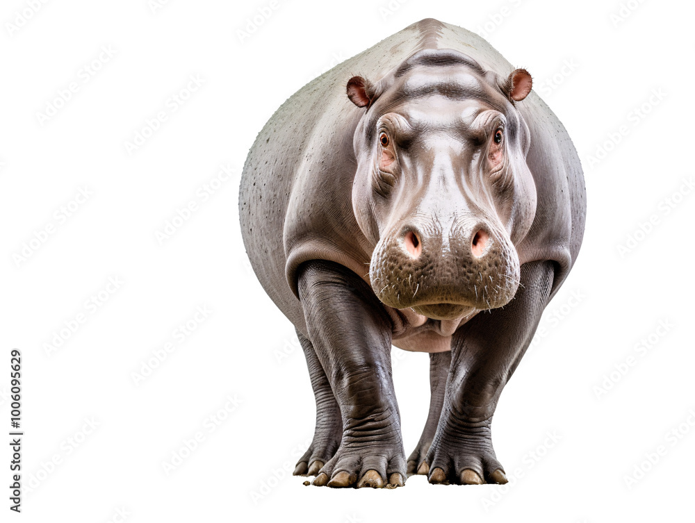 a hippo standing on a white background a hippo standing on a white background