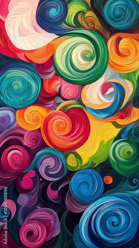 Colorful abstract swirl pattern in vibrant hues Colorful abstract swirl pattern in vibrant hues