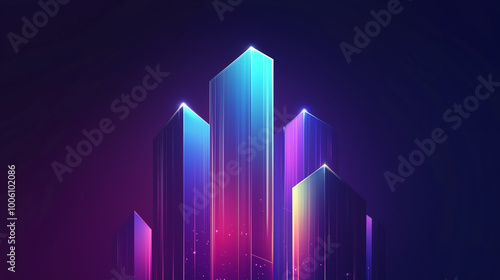 Minimalistic 2D Vector-Based Skyline Design