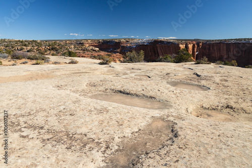 Puddles at Canyon de Chelly National Monument, Arizona photo