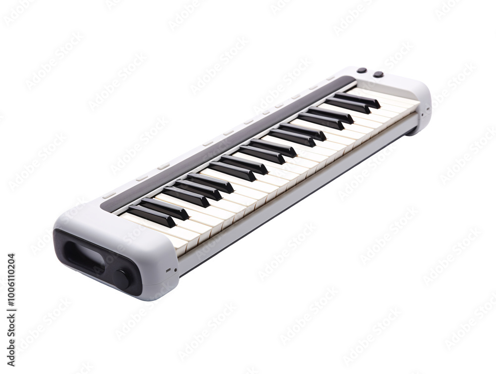 a white and black piano keyboard a white and black piano keyboard