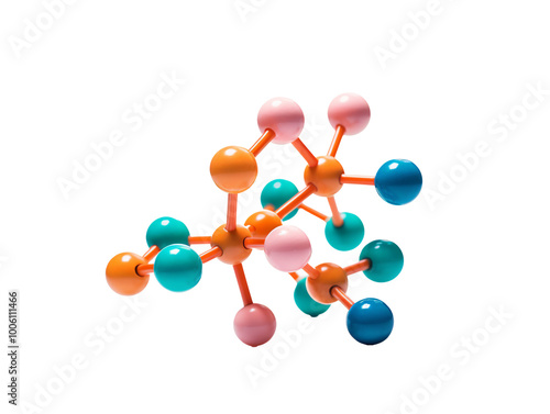 a close up of a model of a molecule photo