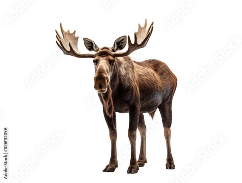 a moose with large antlers photo