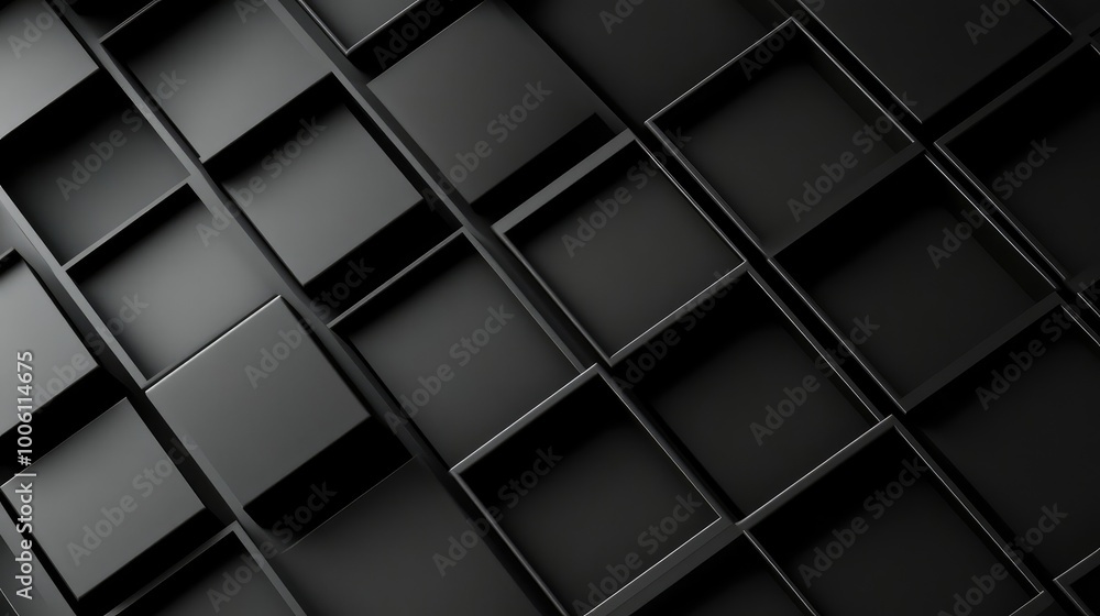 Bold, black geometric shapes arranged in a grid pattern, creating a minimalistic, abstract background with high contrast. Bold, black geometric shapes arranged in a grid pattern, creating a minimalistic, abstract background with high contrast.