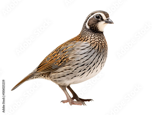 a bird standing on a white background photo