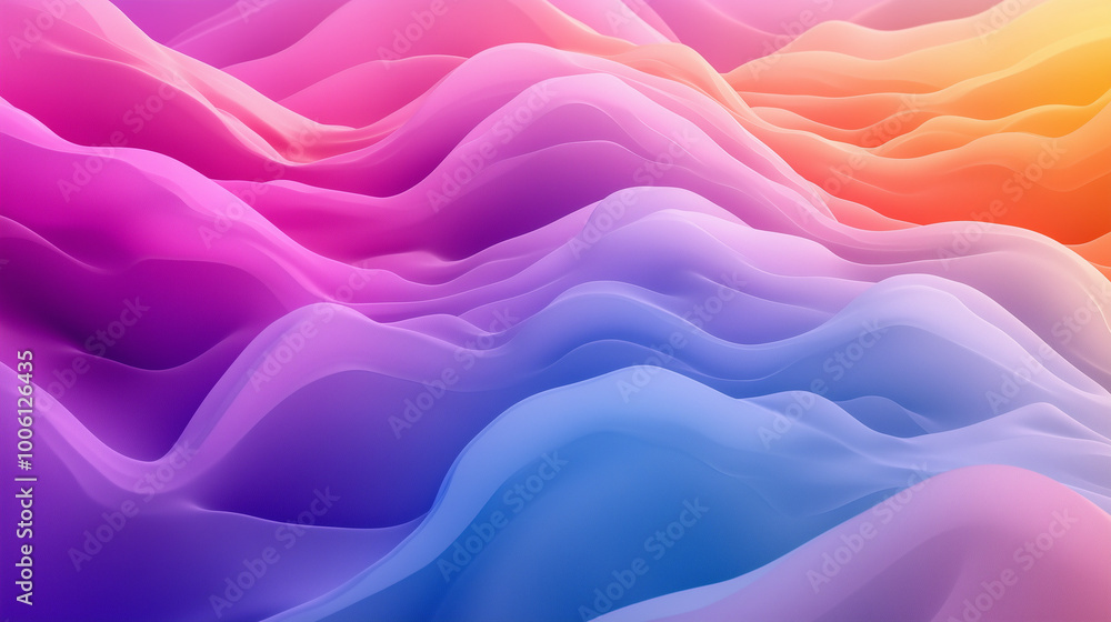 Vibrant Multi-Layered Gradient Waves in Pink, Purple, and Blue Hues Vibrant Multi-Layered Gradient Waves in Pink, Purple, and Blue Hues