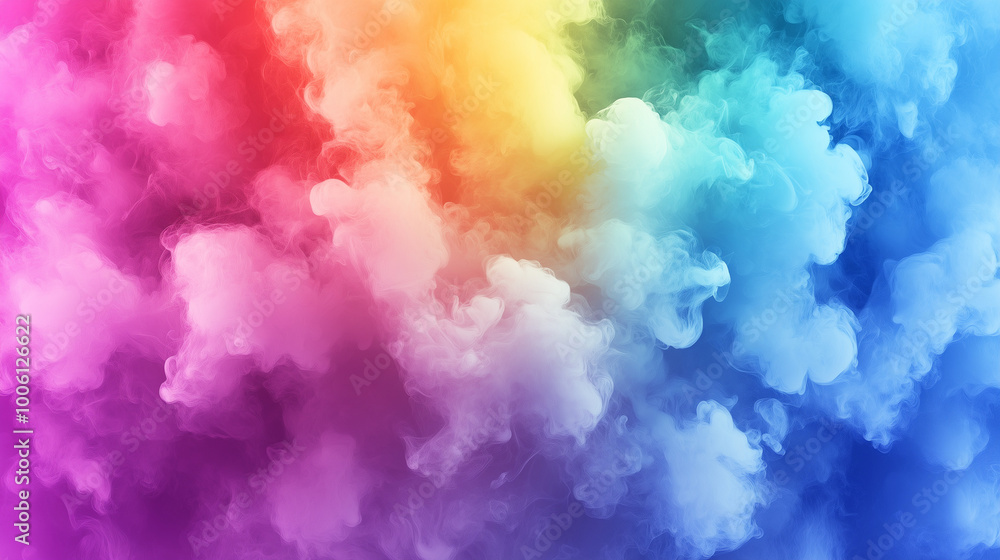 Multicolor Cloudscape Abstract with Soft Gradient and Smoke-like Textures Multicolor Cloudscape Abstract with Soft Gradient and Smoke-like Textures