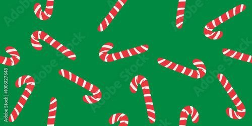 Christmas candy seamless pattern. Merry Christmas and Happy New Year background.