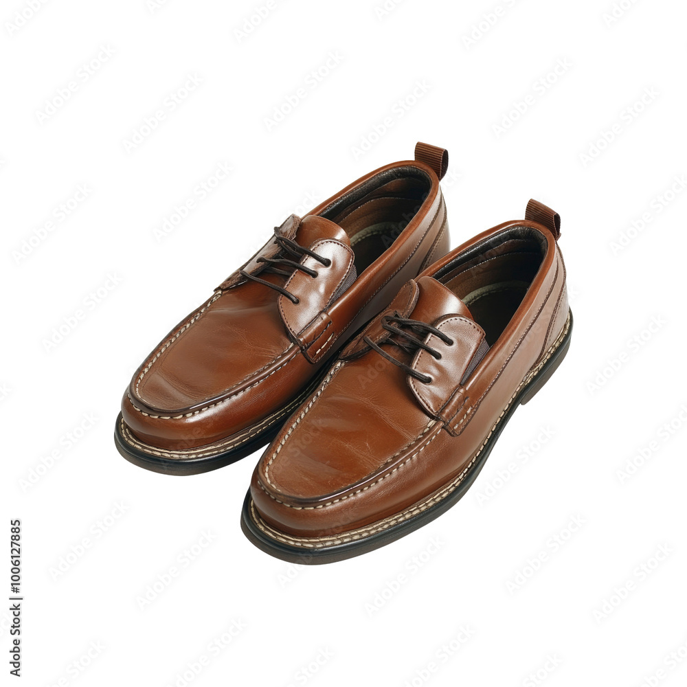 Brown Leather Loafers with Laces Brown Leather Loafers with Laces