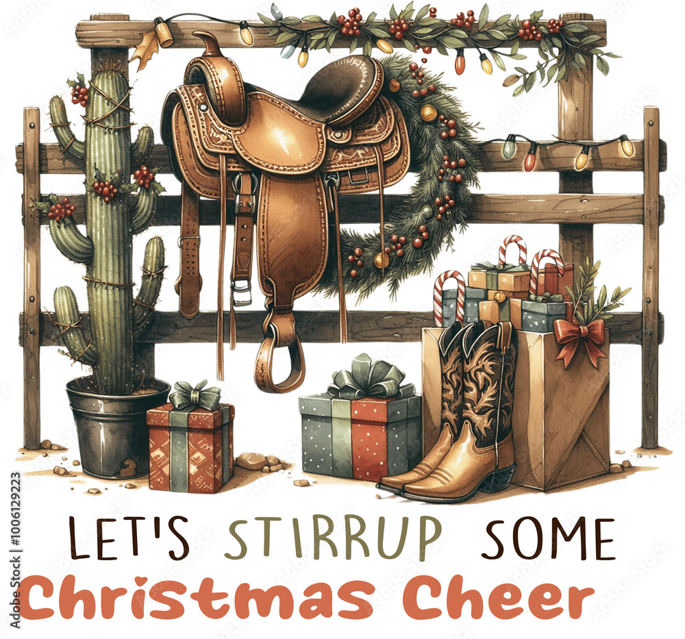 Retro Christmas Clipart Vector Illustration Retro Christmas Clipart Vector Illustration
