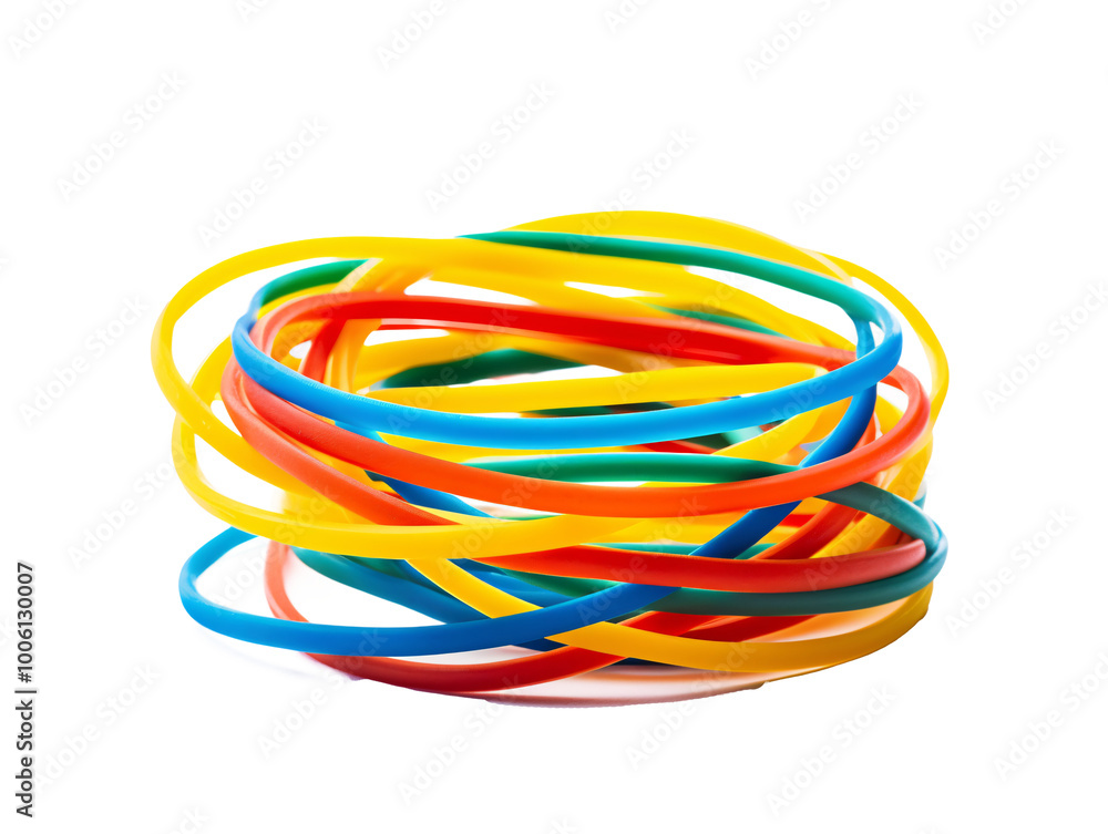 a group of colorful rubber bands a group of colorful rubber bands