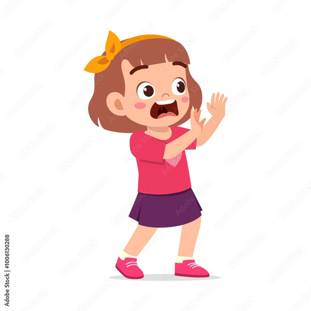 little kid screaming because of scared little kid screaming because of scared