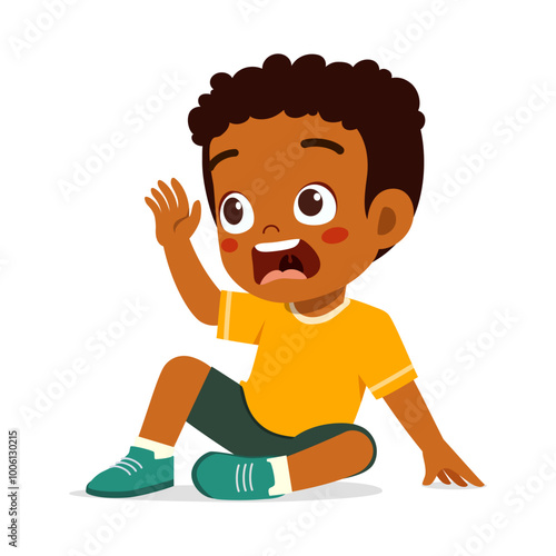 little kid screaming because of scared