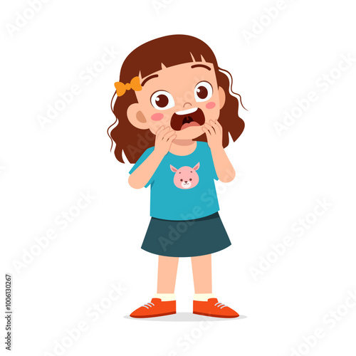 little kid screaming because of scared