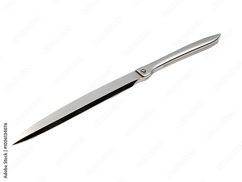 a silver knife with a handle a silver knife with a handle
