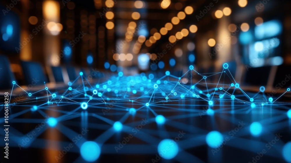 Global Technology Network Concept with Digital Icons and World Map
