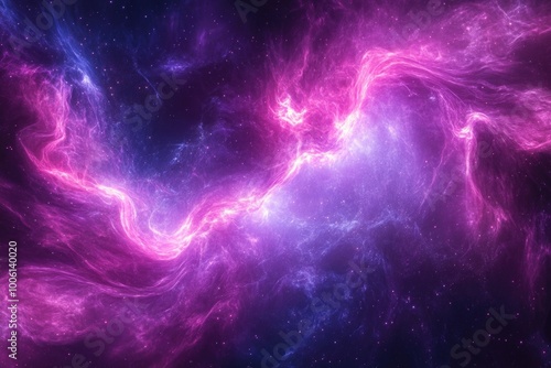 Purple Blue Nebula Stars Background,