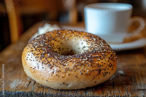 Bagel Bagel with Cream Cheese Breakfast ,Digital Camera Canon EOS R3, lens 35mm 2.8 --ar 3:2 --v 6.1 Job ID: 583dff0a-9a3c-4241-acd4-9bb38770f232