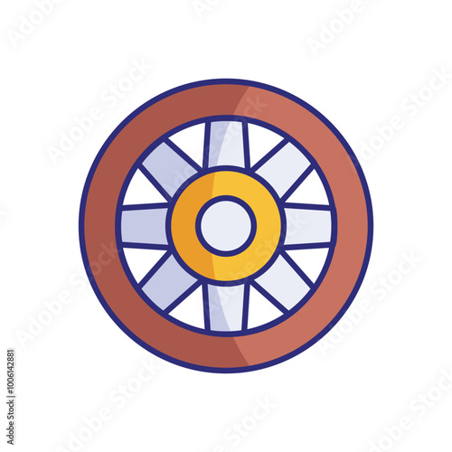 Wagon Wheel vector icon