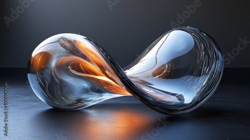 Abstract Glass Sculpture