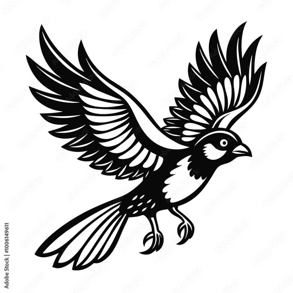 Fototapeta premium eagle with wings silhouette design vector