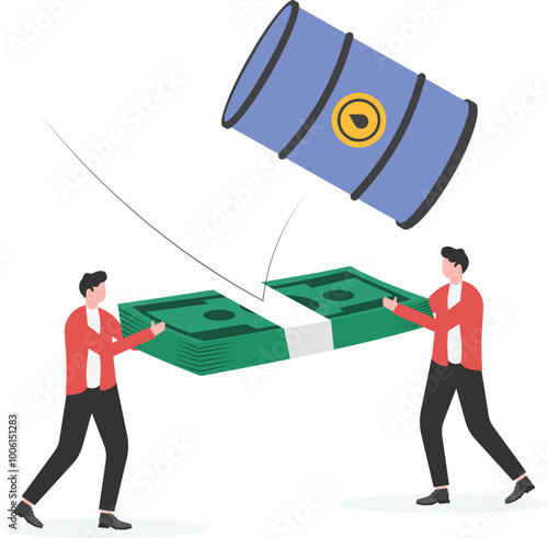 Declining chart of crude oil barrels, natural gas trading business, demand for oil and gas, crude oil prices,

