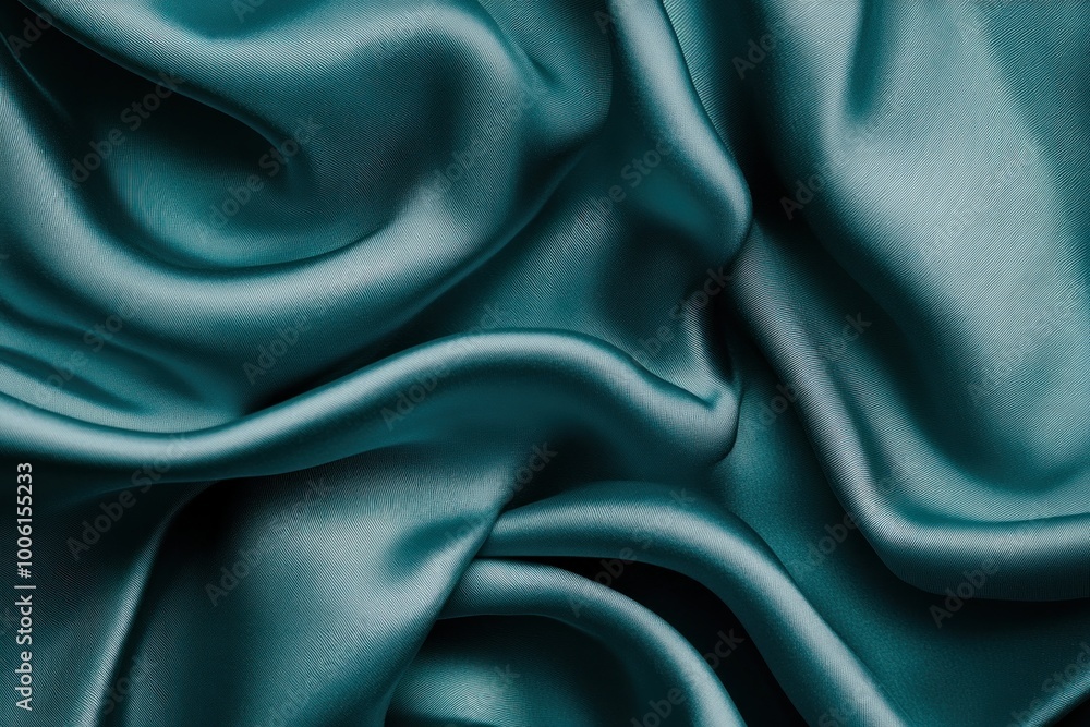 Obraz premium Soft Textured Fabric in Deep Teal Color