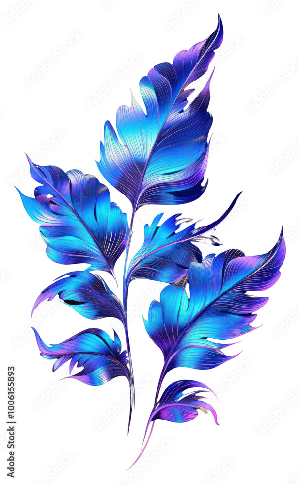 Obraz premium PNG Neon nature pattern violet plant.