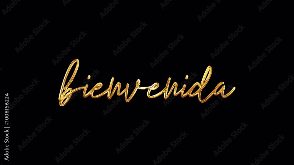 Welcome gold text shine light French Feminine Word isolated loop animation, English Translation: Welcome. 4K 3D seamless loop French Feminine word.Isolate QuickTime Alpha Channel444 Welcome gold text shine light French Feminine Word isolated loop animation, English Translation: Welcome. 4K 3D seamless loop French Feminine word.Isolate QuickTime Alpha Channel444