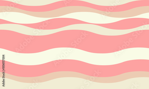 Abstract background with wavy stripes in vibrant colors, creating a rippled, liquid effect. Smooth curves and textured lines add elegance, vitality, and creativity. Ideal for wallpaper or textile.