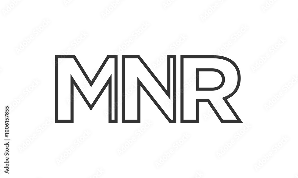 MNR logo design template with strong and modern bold text. Initial based vector logotype featuring simple and minimal typography. Trendy company identity. MNR logo design template with strong and modern bold text. Initial based vector logotype featuring simple and minimal typography. Trendy company identity.