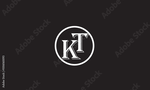 KT, TK, K, T Abstract Letters Logo Monogram	 photo